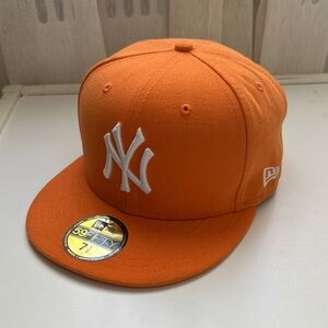 New Era Vibrant Orange New York Yankees Hat Baseballs